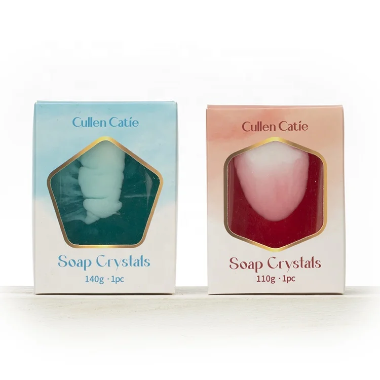 Crystal Stone Carve Color Glycerin  Soapstone Shape Cheap Wholesale  Bath Soap