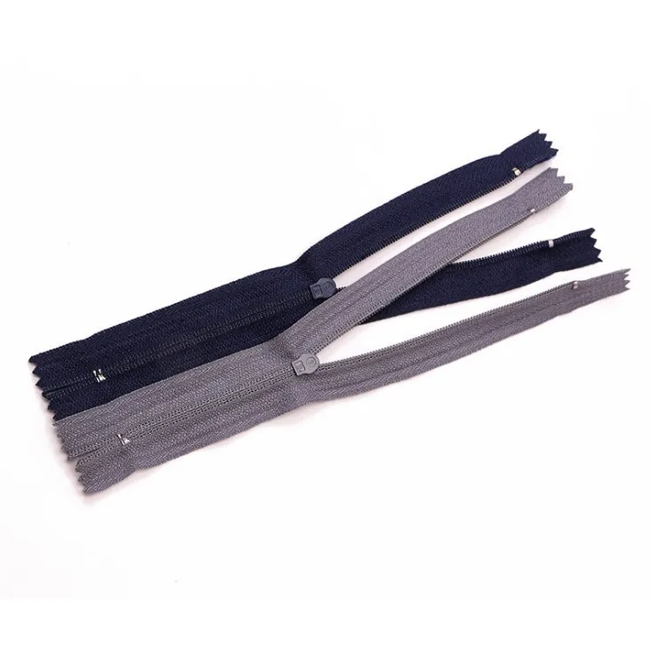 LS714 Zipper Wholesale 3# Open End Colorful Custom Invisible Nylon Zipper For Garments Pants And Luggage Bags