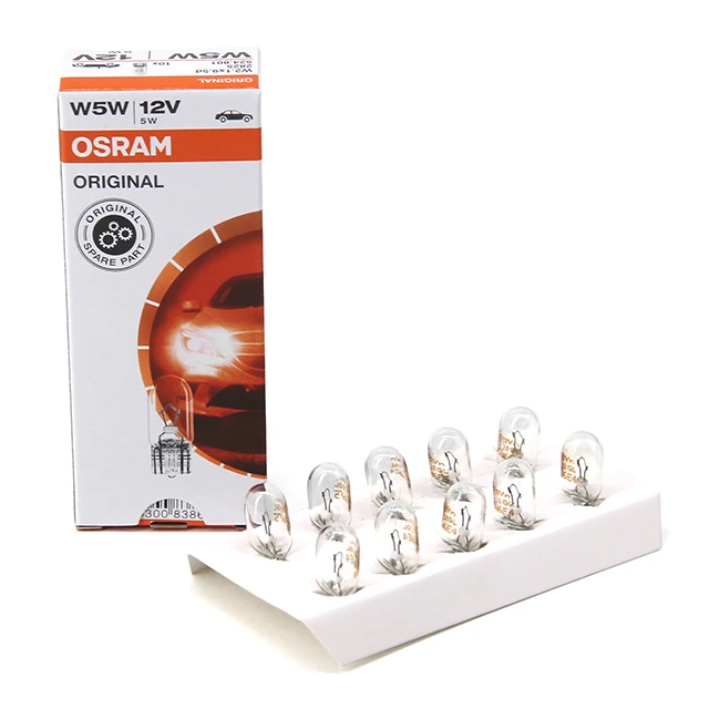 Osram 2825 W5W 12V 5W T10 Made in Italy W2.1*9.5d Halogen bulb Signal bulb