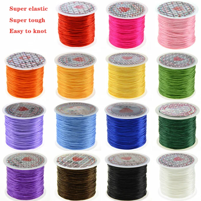 Wide Range Of Uses Mixed Color Wire Elastic Rubber Cord For Flat Jewelry Cord