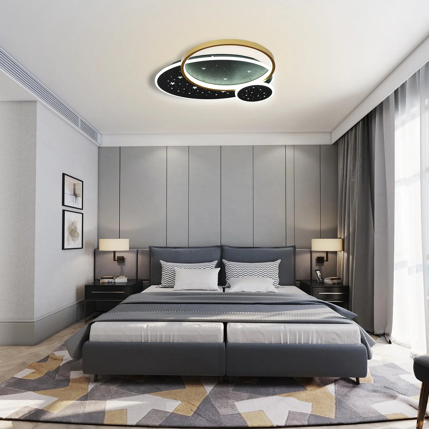 Seable Led Modern Zhongshan Large Led Ceiling Lamp Surface Bathroom Ceiling Light Nordic