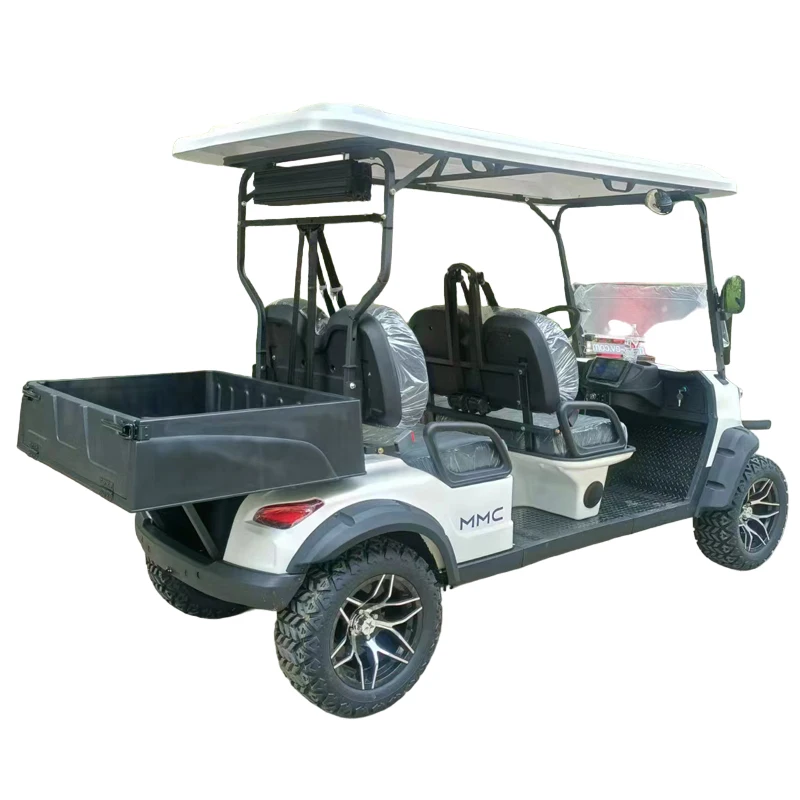 Hot Sale Off Road Big Wheel New 4 Wheel 2 4 Seater Kart Club Car For Sale With Cargo Bed Electric Golf Cart