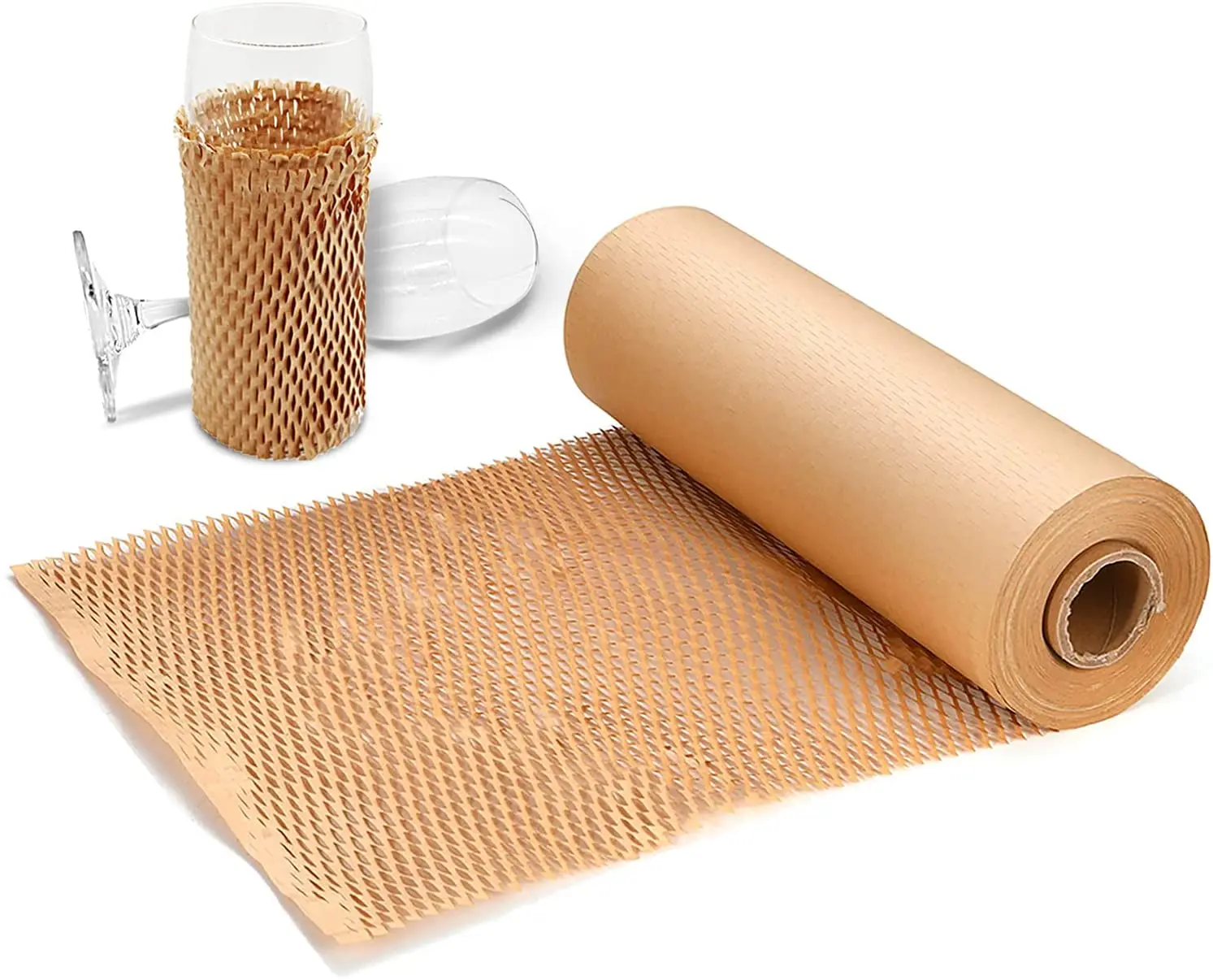 Recyclable honeycomb wrapping paper brown honeycomb kraft paper
