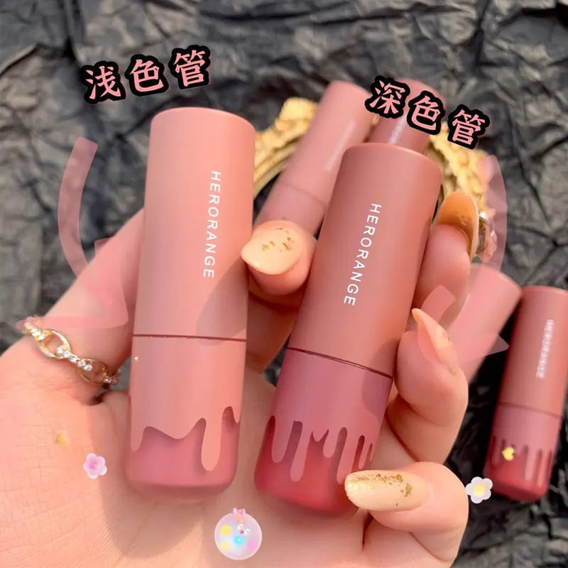  HERORANGE матовая губная помада телесного цвета jinhua make upcosmetics оптовая продажа 24-часовая долговечная увлажняющая Водонепроницаемая