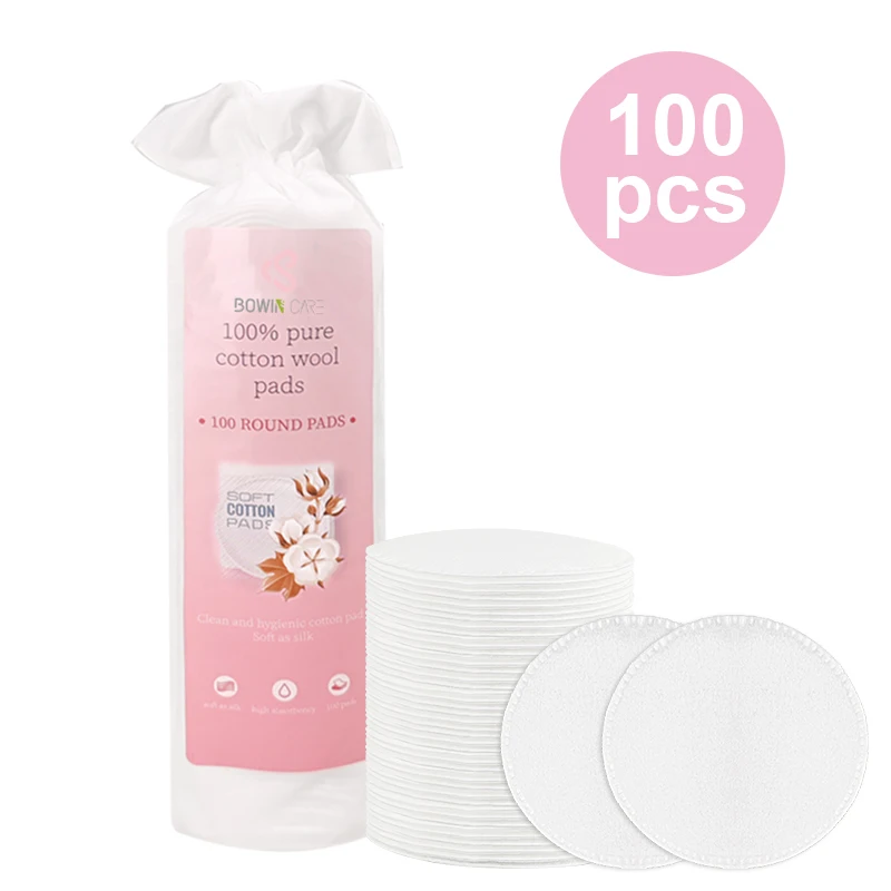 Free sample makeup cotton pads for facial care organic cosmetic cotton rounds pad