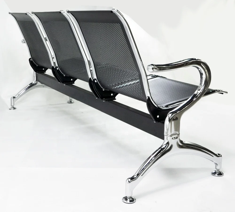 WACO High quality easy install Steel 3 seat Airport public Waiting Chair