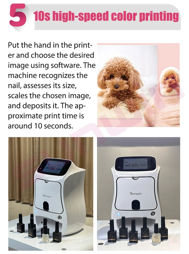 Printer Digital Nail Art Printer for Sale Customized Logo DIY  Art 3D Printer Machine Salon