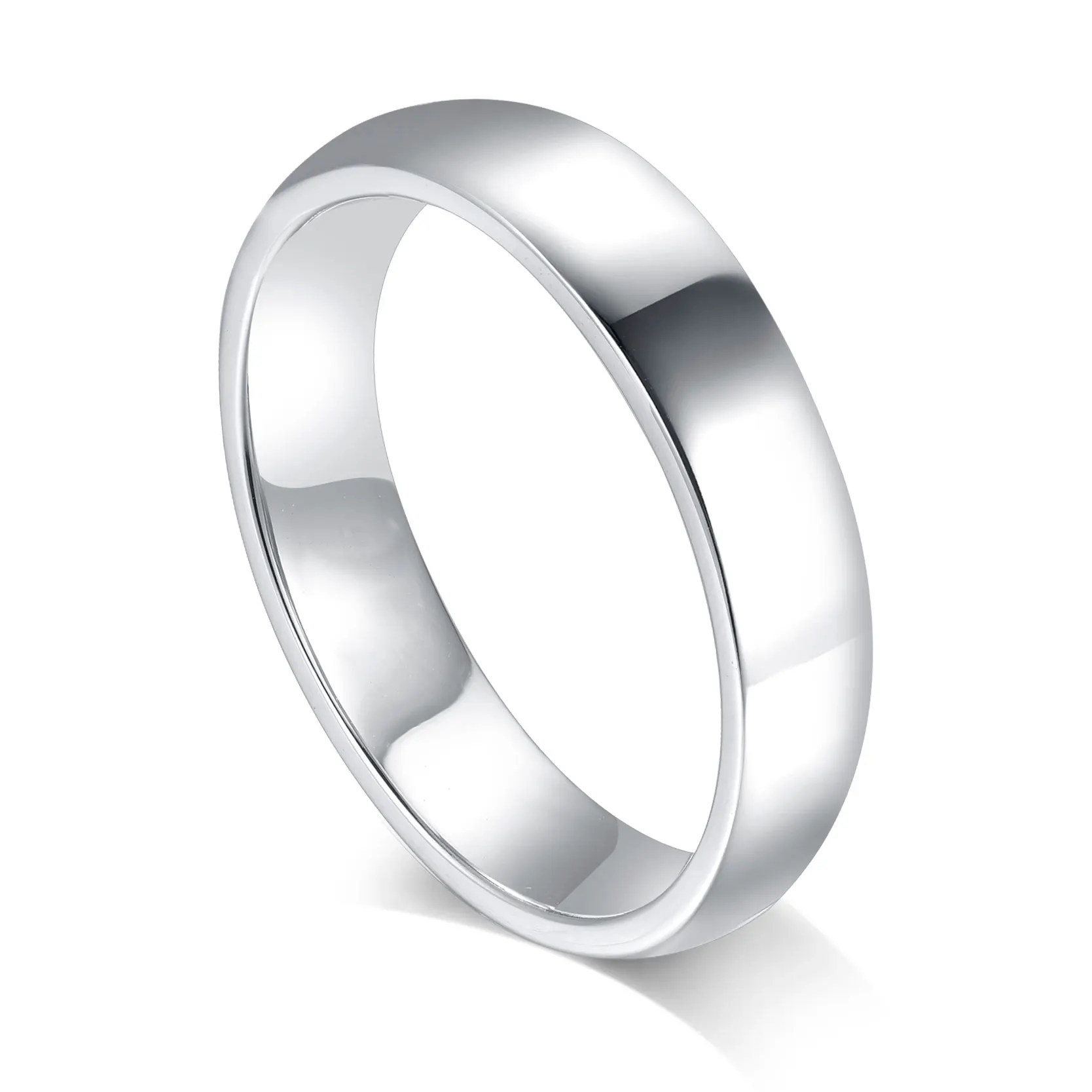 Tonglin TL-378 Sterling Silver Jewelry Latest Design Jewelry Thick Gold Plated Smooth Engagement and Wedding Ring