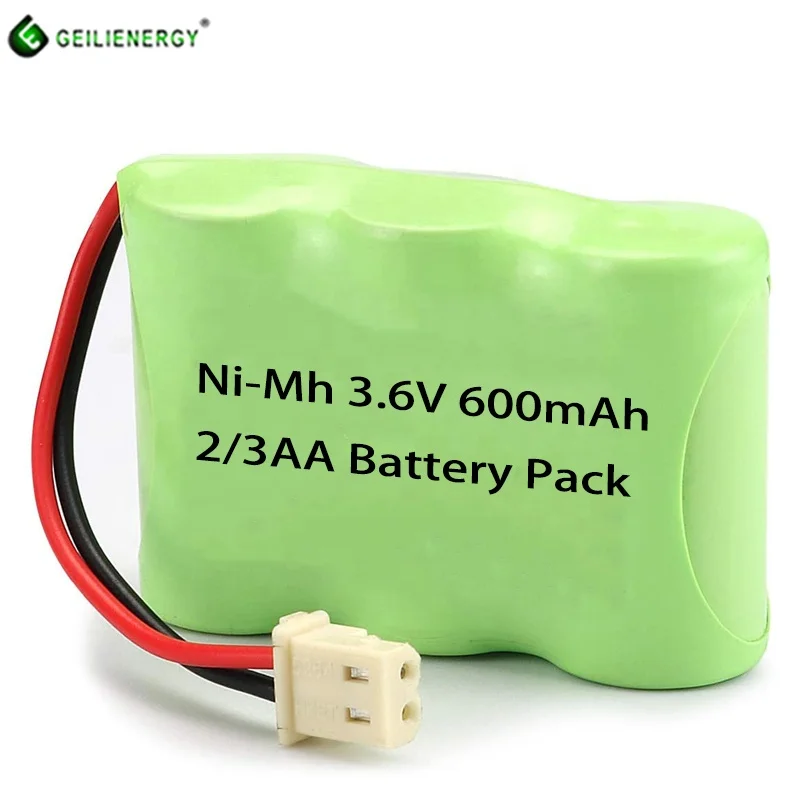 ni-mh 3.6v 2/3aa 600mah nimh rechargeable battery pack for weather