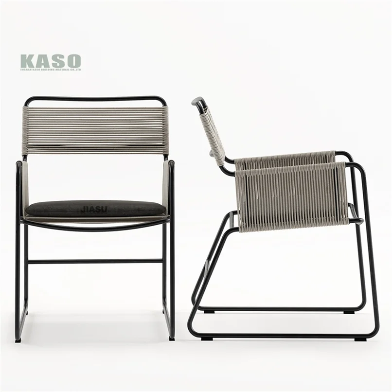 Stamping Flower Steel Pattern Stacking Armchair Metal Iron Garden Furniture Chair