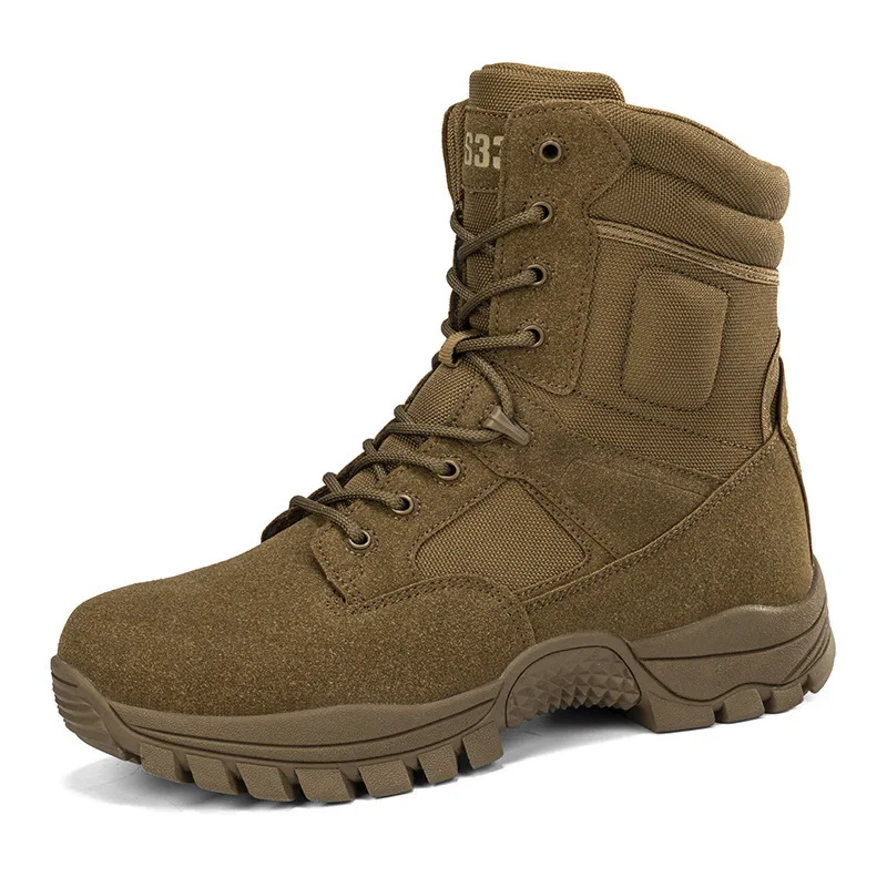 Custom Brown Tactical Green Nail Proof Half Breathable Boots With Boots Combat Black Waterproof Leather Kids
