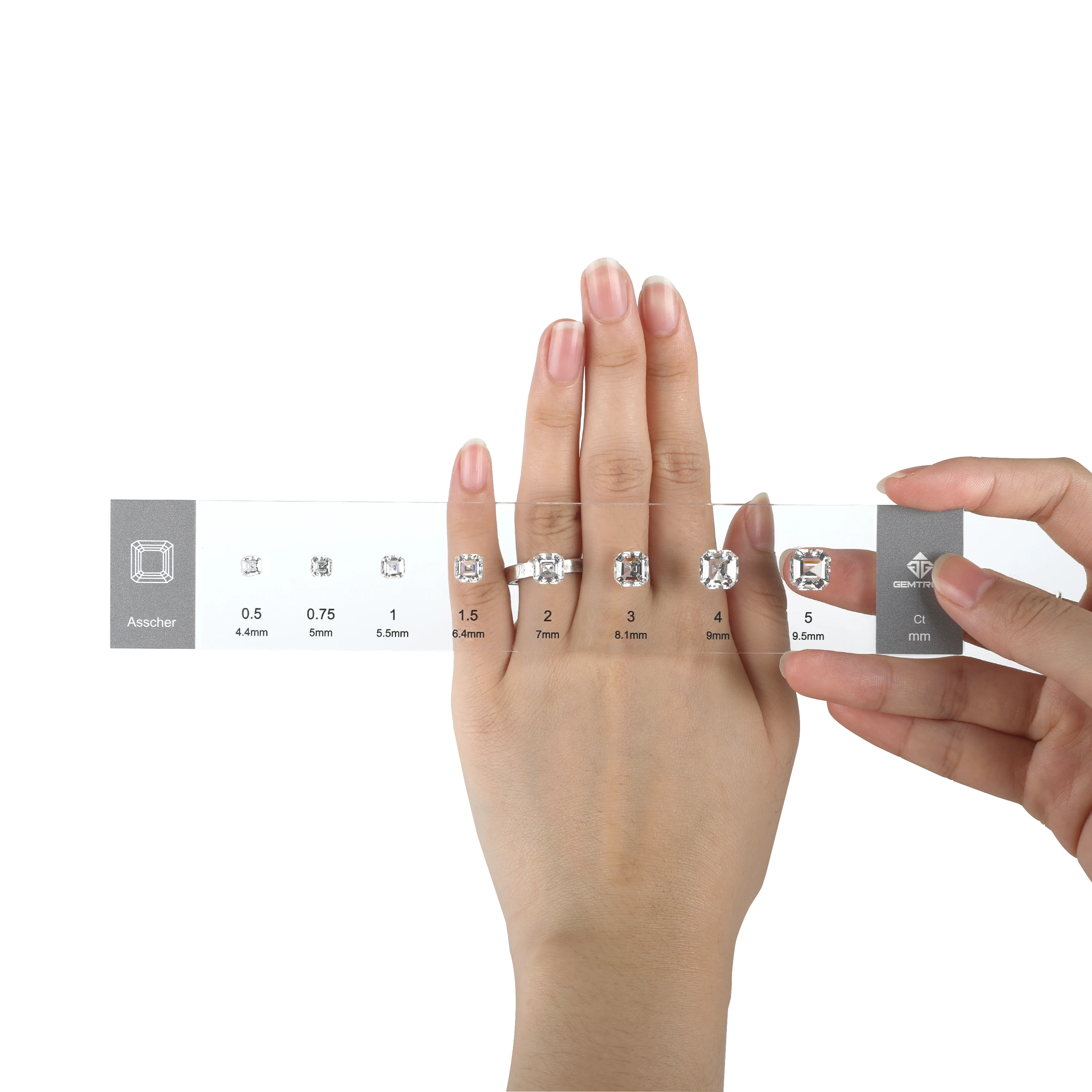 Высокое качество 9A кубический цирконий Алмаз Carat выбрать набор для сравнения ювелирных изделий формы кольца