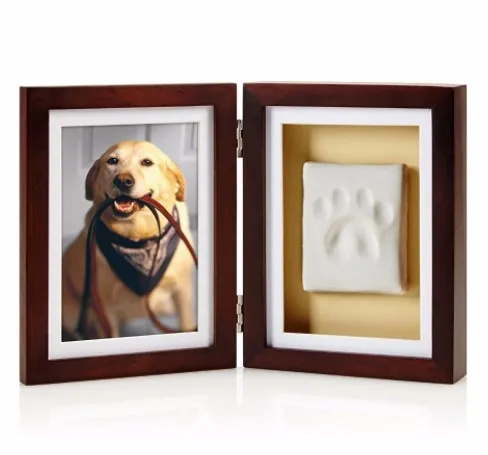2020 new dog or cat paw print pet souvenir photo frame on the desktop