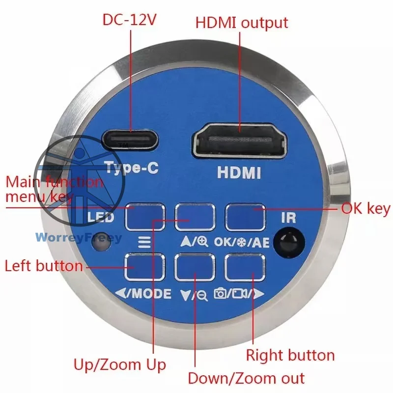 4K Ultra HD MX334 1/1.8 CMOS  industrial camera HDMI digital video microscope camera head
