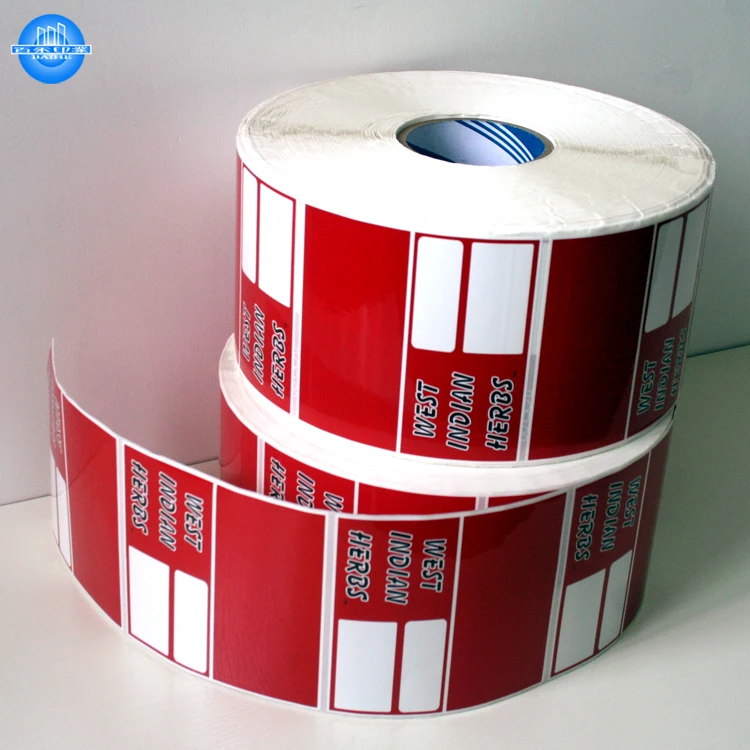 Manufacturers custom private brand printing logo adhesive roll labels stickers for packaging