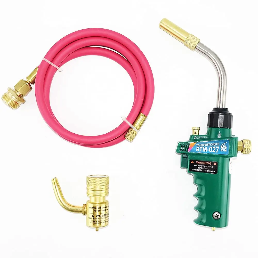 MAPP Gas Welding Torch, Swirl Flame Solder Gun for Welding Sanitary Jewellery with CGA600 Connection