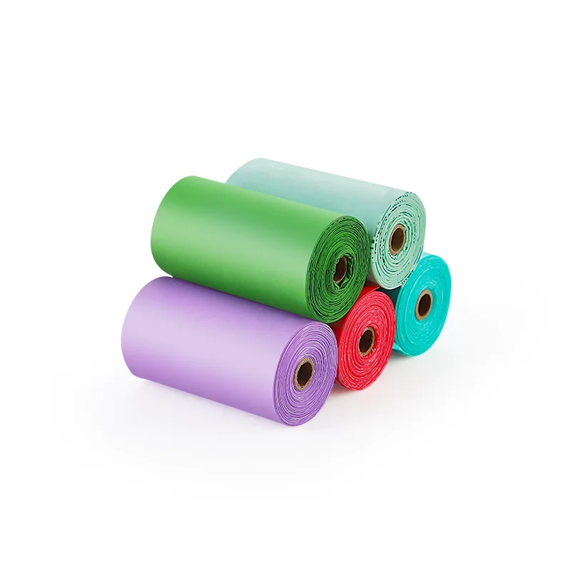 Wholesale custom eco-friendly compostable bio degradable dog poop bags bio degradable pet dog waste poo poop garbage bag