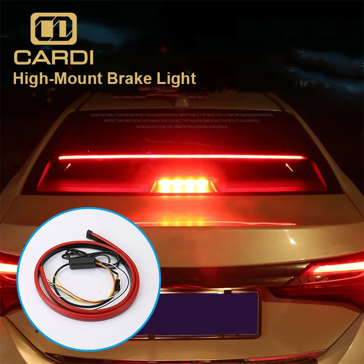Custom logo stop high position third brake light strip for bmw/ford/nissan
