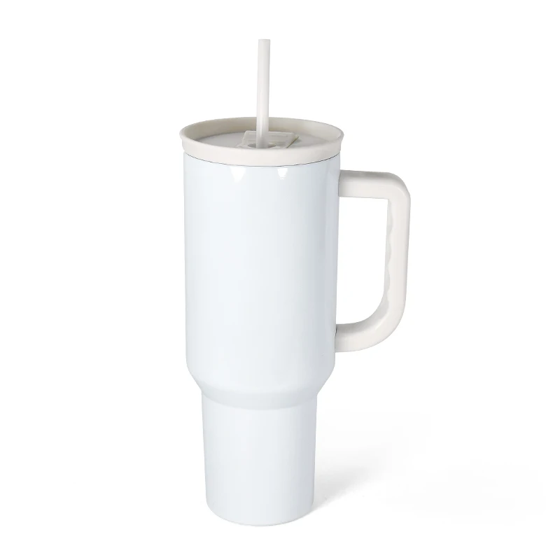 New style 40oz Stainless Steel double wall Insulated Sublimation Blank 40 oz Tumbler Camping Mug cup With Handle