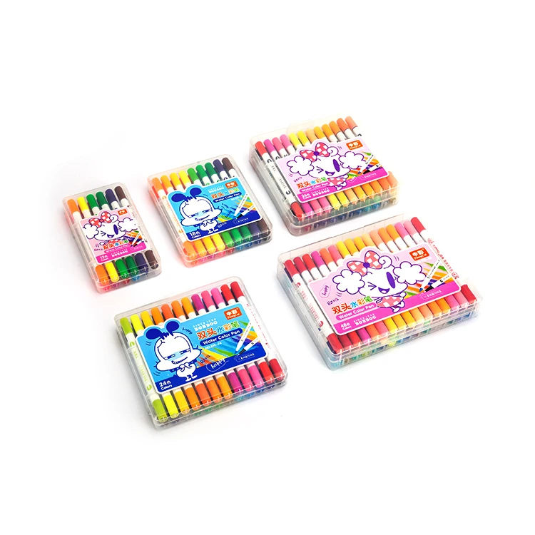 36 цветов двойной наконечник Пистолет Краски двойной головы акварельных художественных набор маркеров