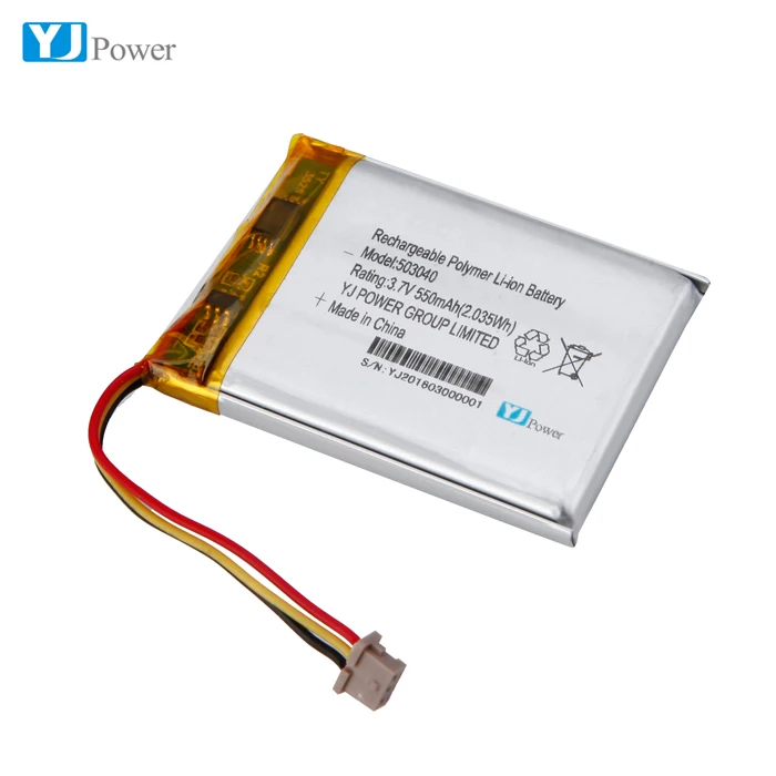 lipo battery 503040 500mAh 3.7V Lithium ion battery for payment machine