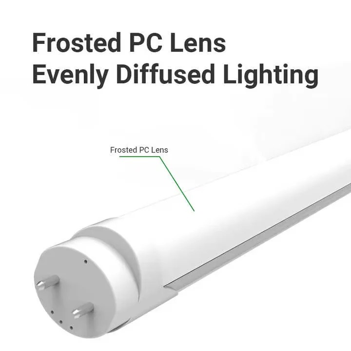 DLC ETL Listed 8ft 40W LED Tube Light RGB T8 Tube with Aluminum and PC Body for Office G13 Lamp Holder ROHS EMC Certified