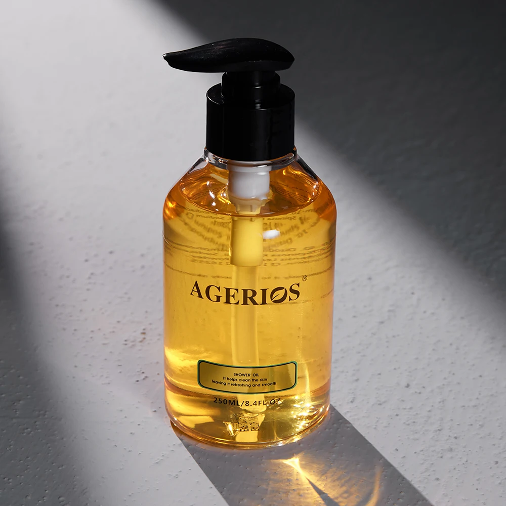 AGerios Cleansing Softening Almond Lavender Gilding Shower Oil Softer Smooth Skin Without Drying