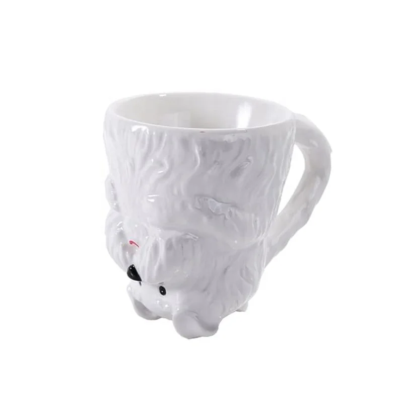 
3D Coffee Mug Animal Porcelain Coffee Mug Gift Cup Ceramic Hand painted Animal Mug for Home and Office Sheep 