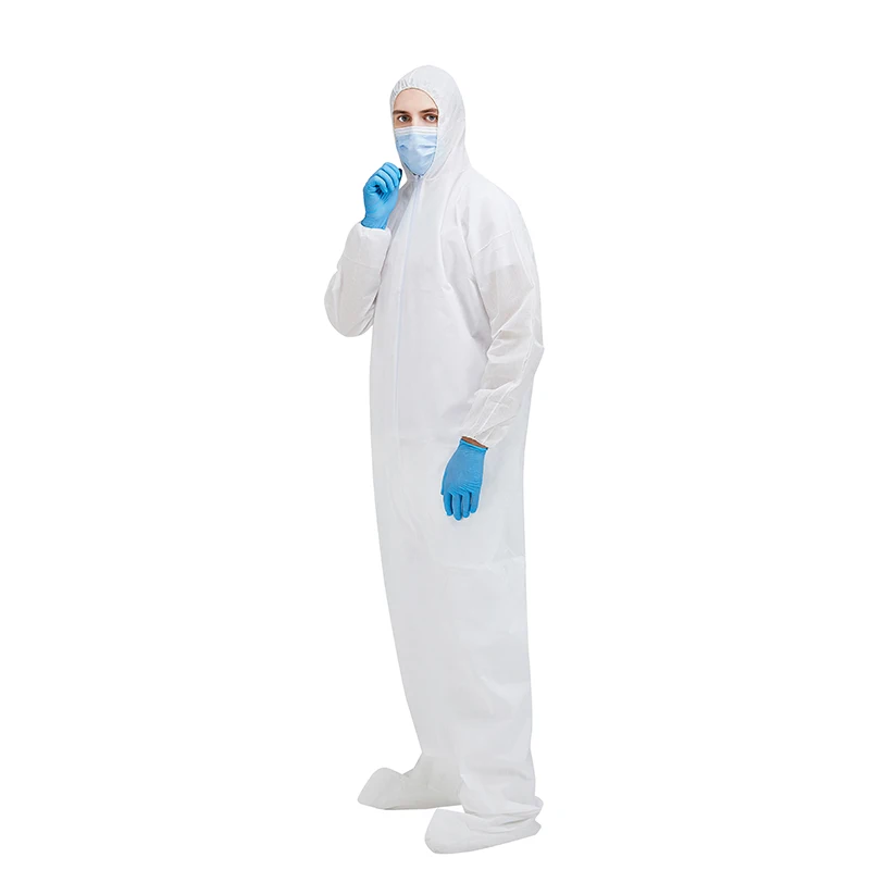 Disposable Microporous Porous Membrane 55g Protective Workwear Suit Type 5 Type 6 Protective Coverall