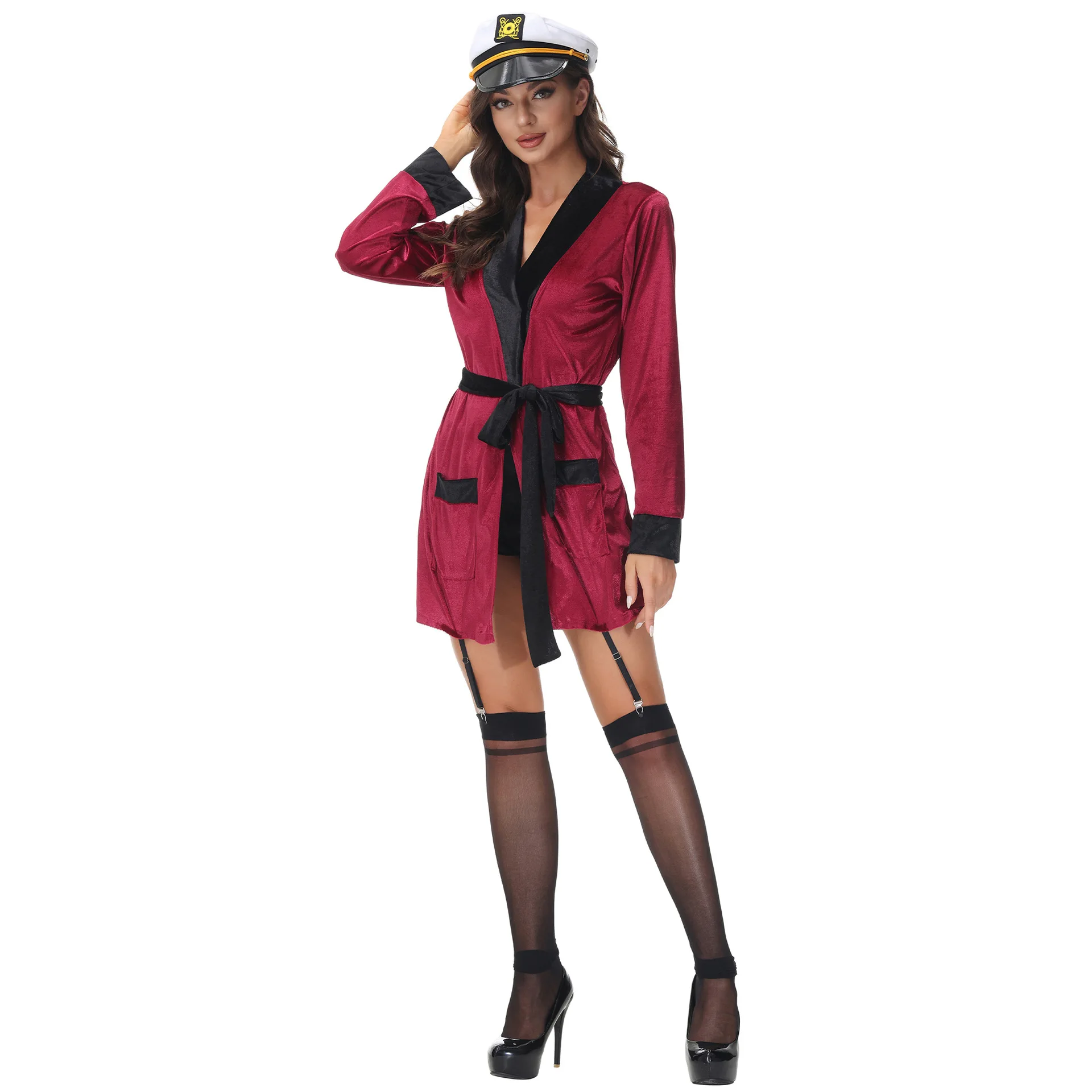 M-XL Party Navy female sailor costume Carnival role play Captain Captain performance costume Halloween costume