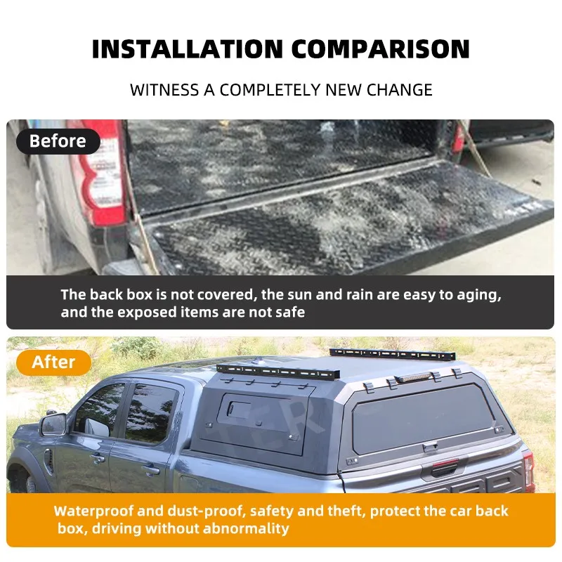 Factory New Triton 4x4 Steel Double Bed Cover Hardtop Canopy Windows Exterior Accessories Toyota Tundra Dodge Ram 1500 Accessory