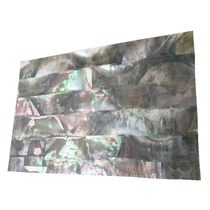 Europe Home Decoration Black Mother of Pearl Shell Paper Sheet Self-adhesive Shell Sheet Inlay Furniture Veneer