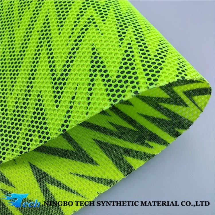 Shoe Material Colorful Mesh Flyknit Fabric For Sports Shoe Upper