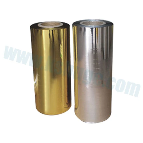 22mic / 18mic Gold metallized PET thermal lamination film for lamination paper