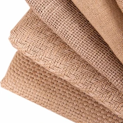 JIAHE Organic Jute Material Jute Hessian Cloth Natural Burlap Fabric Tissus De Toile De Jute
