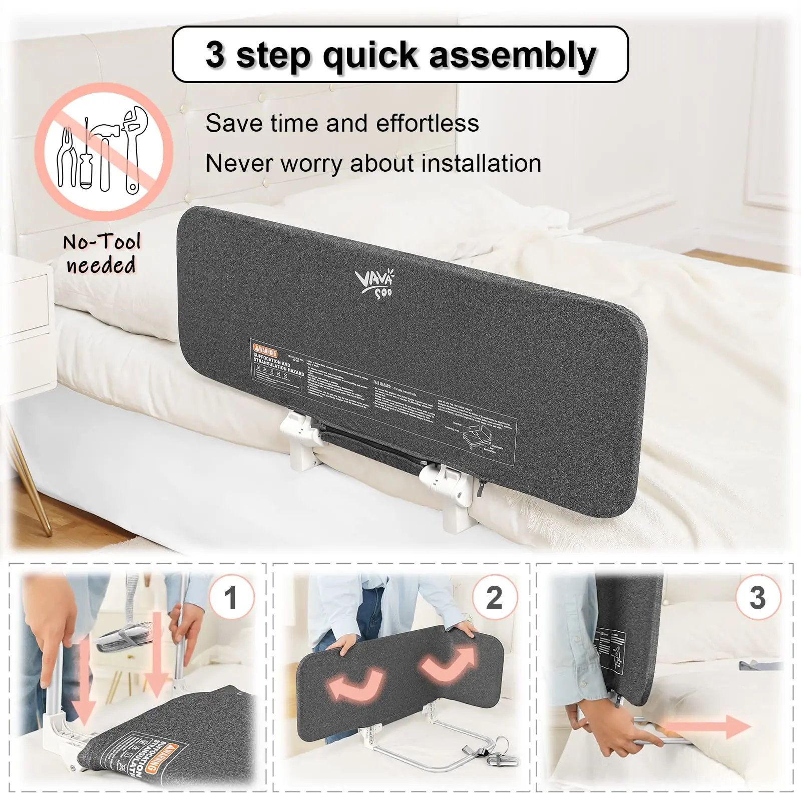 High Quality Portable Folding New Kids Cot Fence Crib Barrier Safety Baby Bed Rail Child Guard For Toddlers