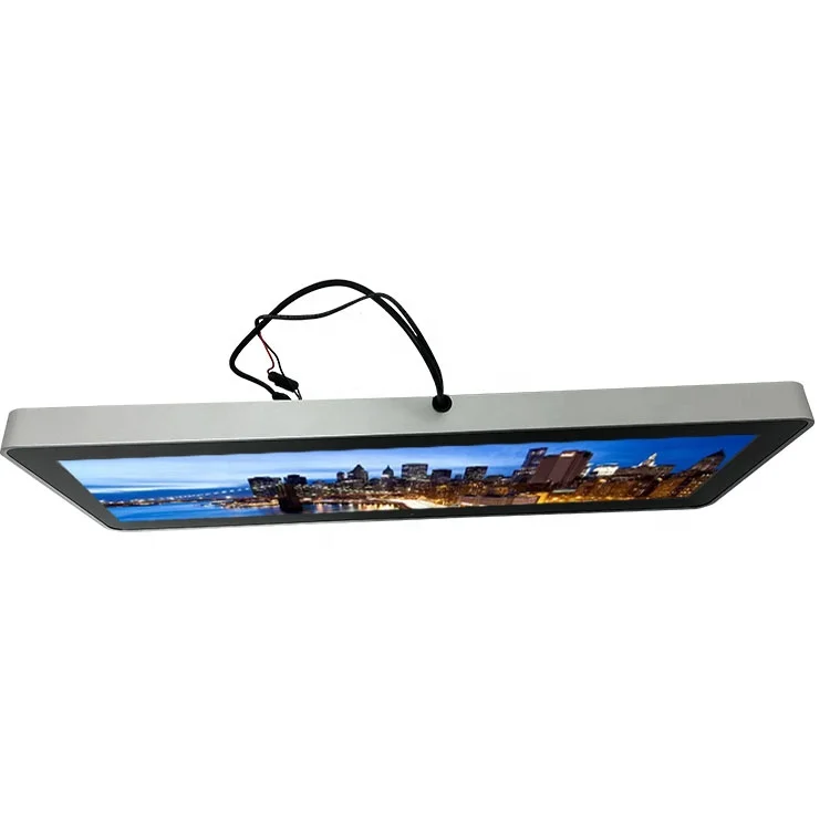 Advertising Stretched Bar Monitor For Bus Coach 28.6inch Customized Sizes DC12-36V HDMl Input Multimedia Video Player