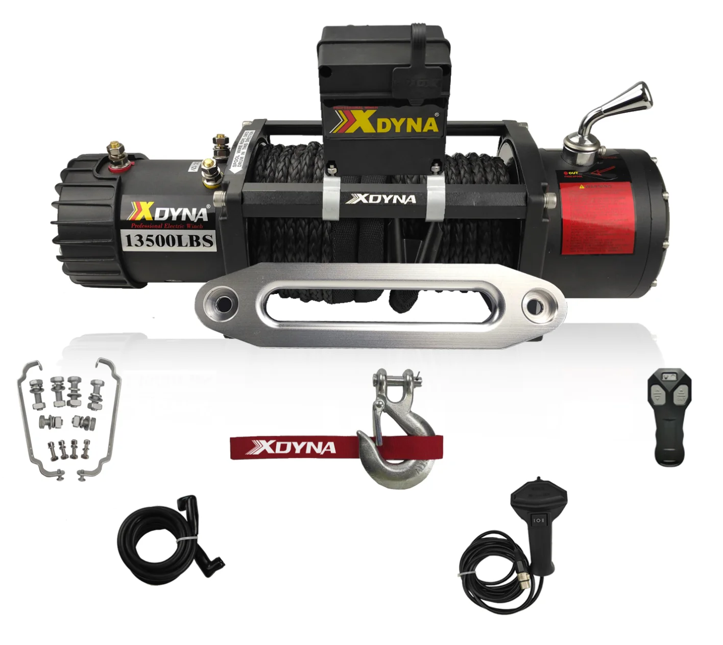 Xdyna electric Winch-13500lbs Load Capacity Electric Winch Kit with Wireless Remote