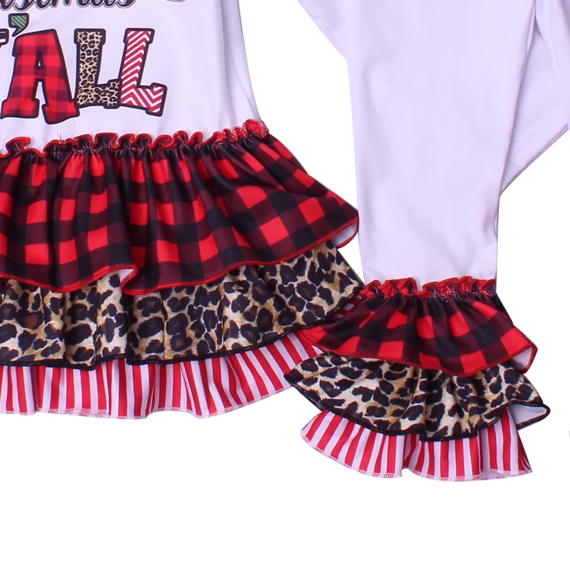 Christmas boutique Christmas letter printing new autumn suit 0-12 years old children girls new clothes