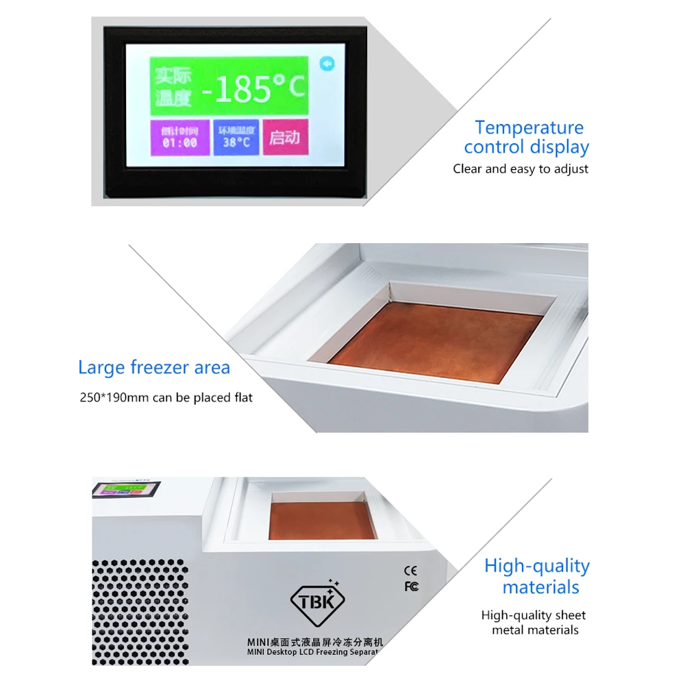 Newest TBK 578 Mini 800w -185 Degree Lcd Mini Separator Freezer Lcd Separating Machine