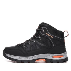 Men Boots Winter Warm Fashion Boots for Men Sport Outdoor Mesh Shoes Snow Black Unisex  Wholesale Industrial Sho