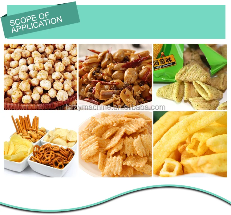 Automatic Mixer Snack Food Chips Drum Seasoning Flavoring Machine Price