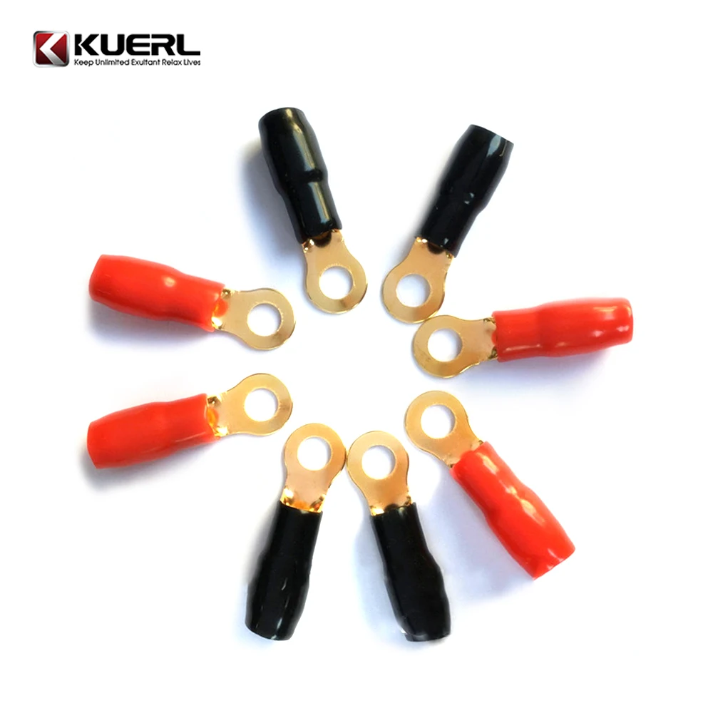 Pure copper O shaped U shaped  car power wire terminal 2GA~10GA  car battery terminal