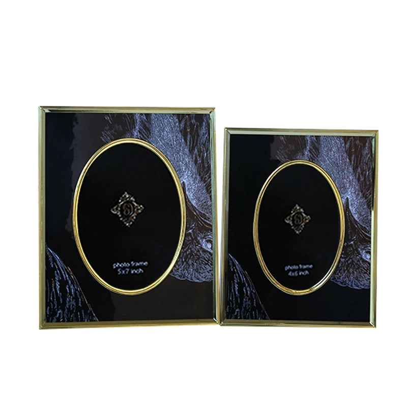 
Hotel villa model room wedding room decoration photo frame decoration light luxury metal tabletop table frame 6 inch 7 inch 