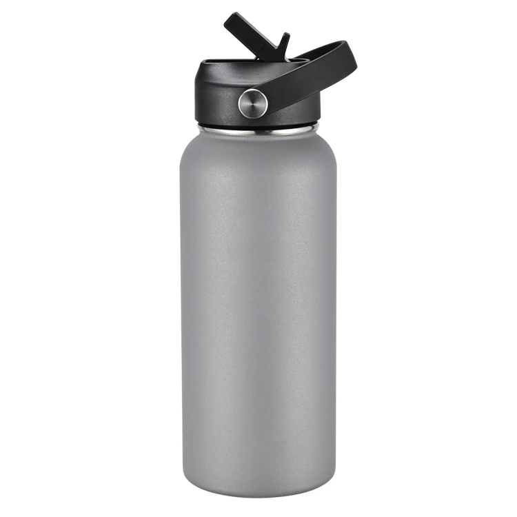 New Custom Logo Double Wall Powder Coated Bottle Stainless Steel Vacuum Flask Keep Drinks Cold and Hot