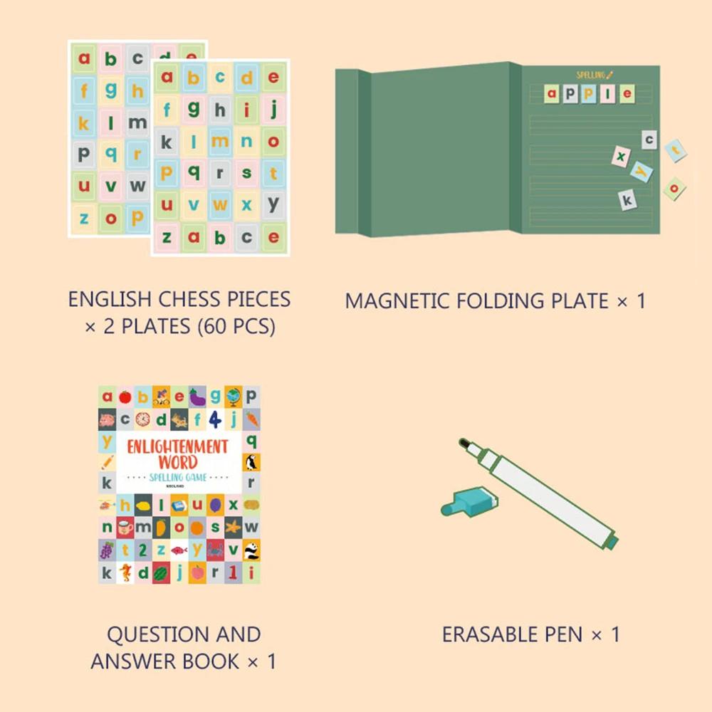 Custom English Learning Toy Fold Book Board Activity Educational Learning Toys Child Kids