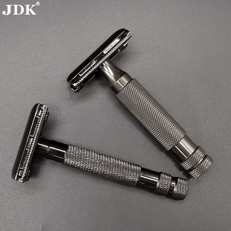 Shaving Razor Manufacturer Double Edge 1Blade Dark Chrome Metal Face Big Shaving Safety Razors for Men