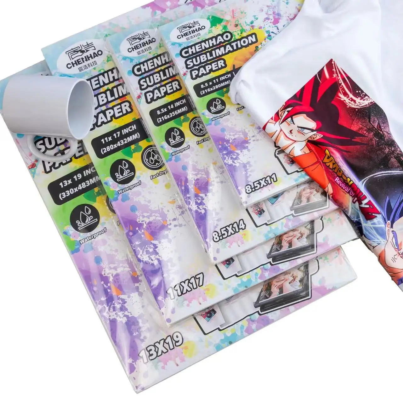 2022 oem custom package logo A3 A4 size 100 pcs heat transfer paper heat press sublimation paper For Epson 7820 Et-2760