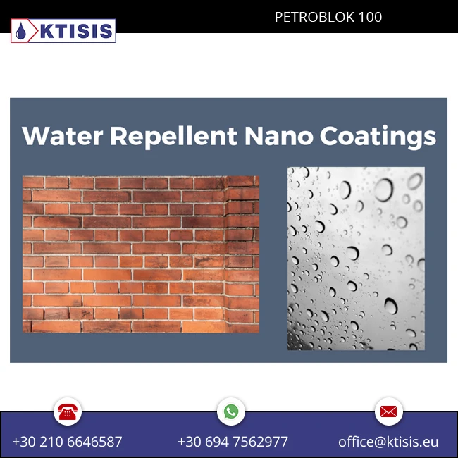 
Water Repellent based on nano technolgies with ability to penetrate tiny pores and seal them 