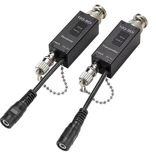 12G-SDI fiber media converter 1-ch 12G-SDI over single core fiber cable 10km 4K@60Hz